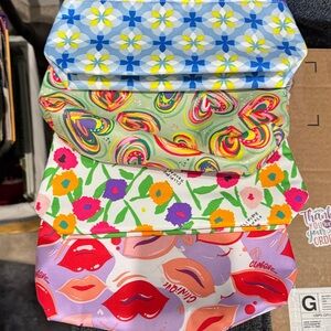 Colorful Patterned Cosmetic Bags Set